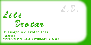 lili drotar business card
